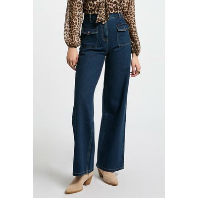Jeans large taille haute MORGAN