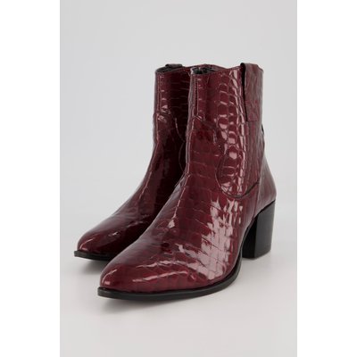 Bottines croco bordeaux new arrivals