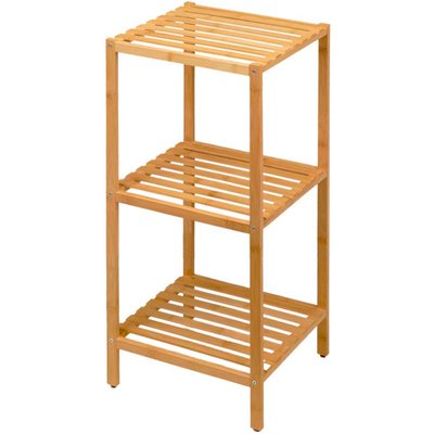 Étagère salle de bain bambou 3 étages 32x33x77.5cm WADIGA