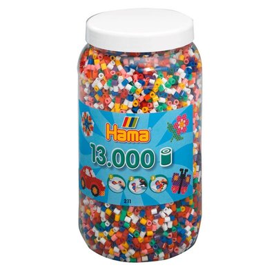 Pot de 13000 perles à repasser HAMA