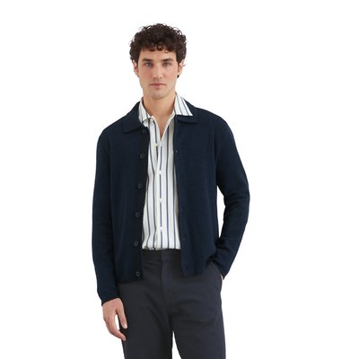 Veste en tricot regular en coton bio mélangé et structuré MARC O'POLO