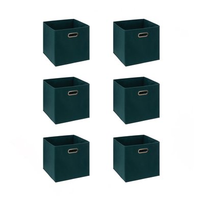 Lot de 6 boîtes de rangement en tissu MIX 'N MODUL TOILINUX