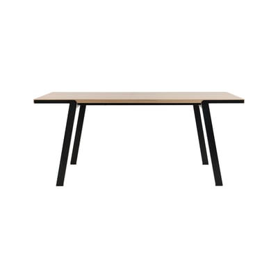 Table à manger rectangulaire bois pieds métal noir 6 personnes - DRIFT CAMIF