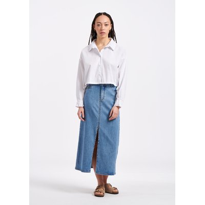 Chemise courte blanche en popeline HUMILITY