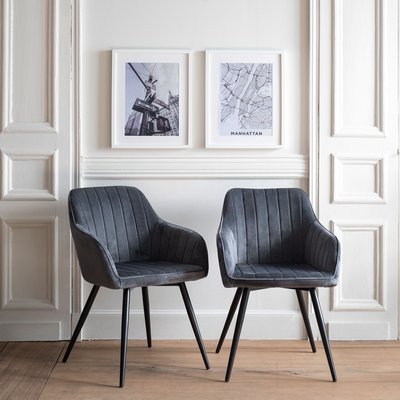 Chaises en velours, lot de 2, BERTILLE HAPPY GARDEN