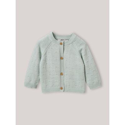 Cardigan maille ajourée en coton biologique CYRILLUS