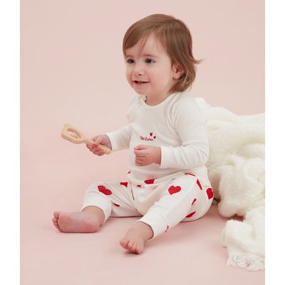 Conjunto de 3 peças, estampado aos corações PETIT BATEAU