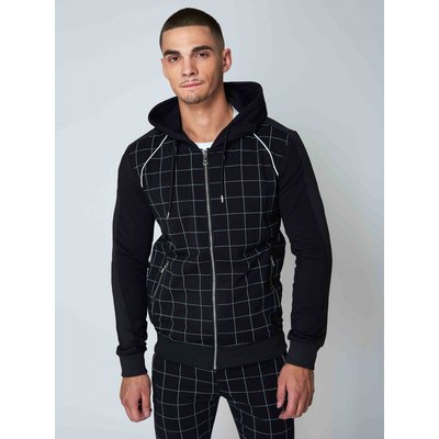 Veste à capuche imprimé gros carreaux PROJECT X