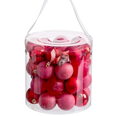 Set de 40 boules de Noël rouge WADIGA