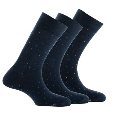 Lot de 3 paires de mi-chaussettes en coton Plumetis KINDY