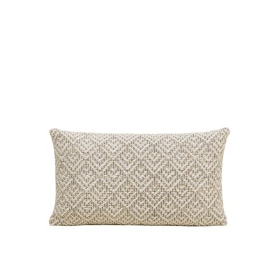 Housse de coussin Erebus  en Jacquard au motif géométrique texturé Naturel 28x47 cm MADURA