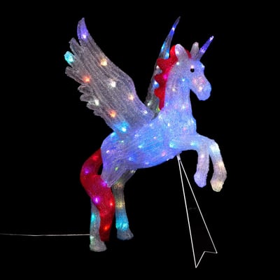 Sujet lumineux Licorne multicolore FEERIE CHRISTMAS