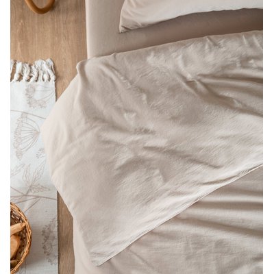 Housse de Couette 1 personne SATIN DE COTON BIO LAVÉ KADOLIS