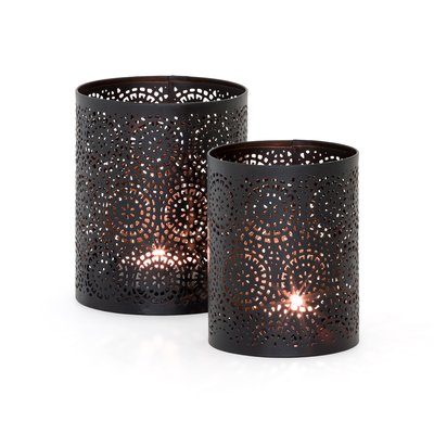 Lot de 2 photophores en métal ferajouré, Plinia LA REDOUTE INTERIEURS