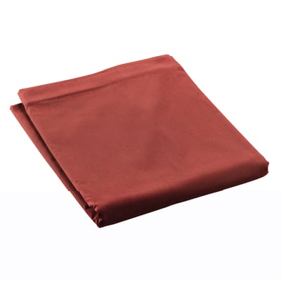 Drap plat en percale de coton Terracotta EDEN