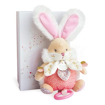 Peluche boîte à musique lapin de sucre DOUDOU ET COMPAGNIE