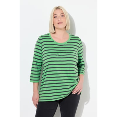 T-shirt rayé avec plis fantaisie ULLA POPKEN