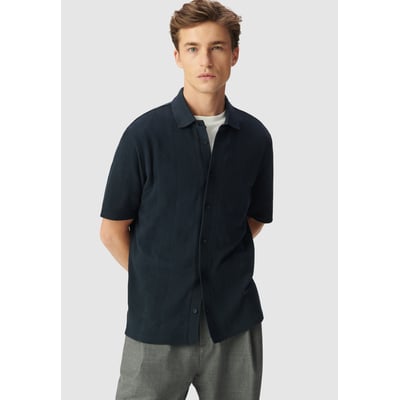 Chemise manches courtes en maille rayures relief IKKS