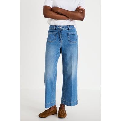 Jean wide leg cropped taille haute CACHE CACHE