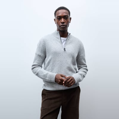 Pull col camionneur en 100% cachemire MONOPRIX
