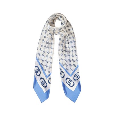 Foulard bleu avec logo LIU JO