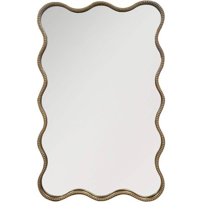 Miroir mural doré design ondulé pour décoration élégante RECOLLECTION