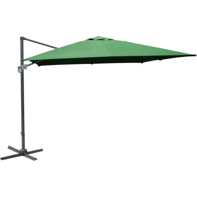 Parasol déporté en aluminium 3x3m Dom Rouge PROLOISIRS