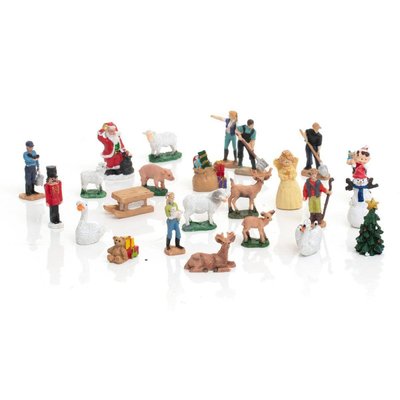 Accessoires Village de Noël Calendrier de l'Avent 24 santons ATMOSPHERA