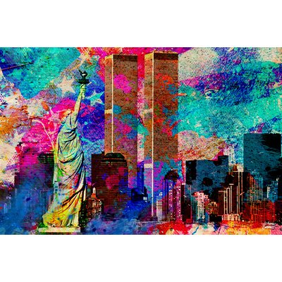 Tableau Affiche illustration graffiti new york HEXOA