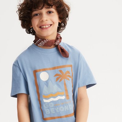 T-Shirt mit Palmenprint, kurze Ärmel LA REDOUTE COLLECTIONS