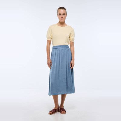 Jupe midi satinée MONOPRIX