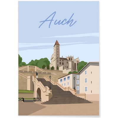 Affiche ville Auch L'AFFICHERIE