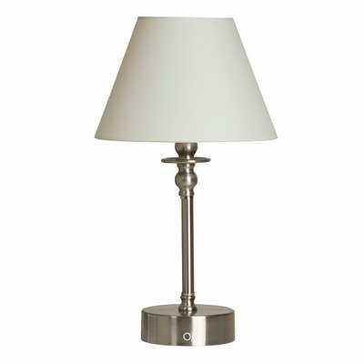 Rechargeable Satin Nickel Table Lamp SO'HOME