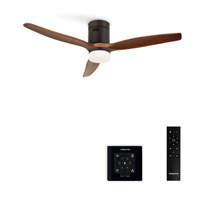 Ventilateur de plafond avec pales techniques en ABS avec lumière et contrôleur mural WIND CALM CREATE