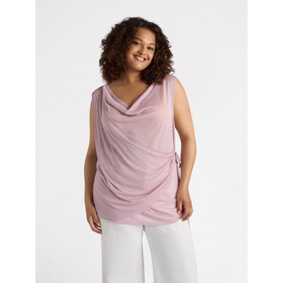 Top en tissu fil textile avec col drapé mettant les formes en valeur FIORELLA RUBINO