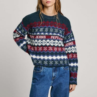 Pull Col Rond En Tricot Fair Isle PEPE JEANS
