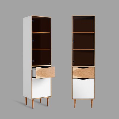 Шкаф в ванную из массива карагача, 2 ящиками SO'HOME