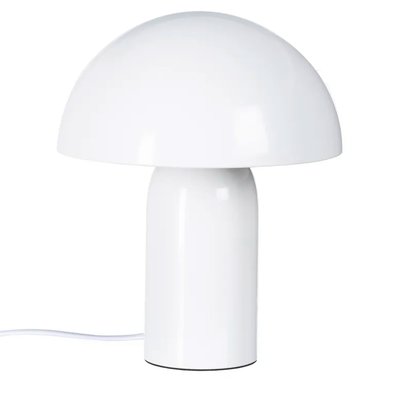 Lampe à poser champignon en métal blanc 20x20x24.5cm WADIGA