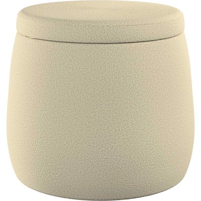 Pouf rond en tissu bouclé, Boucle RECOLLECTION