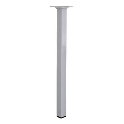 Pied Métallique Blanc Carré H400 Mm EVOLUDIS