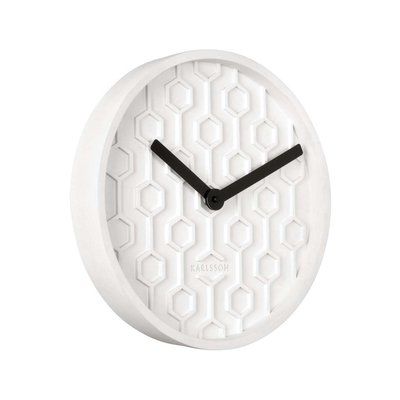 Horloge ronde en béton Honey  31 cm Blanc PRESENT TIME