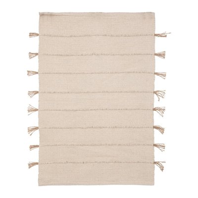 Tapis en coton avec pompon en jute BOX ATMOSPHERA