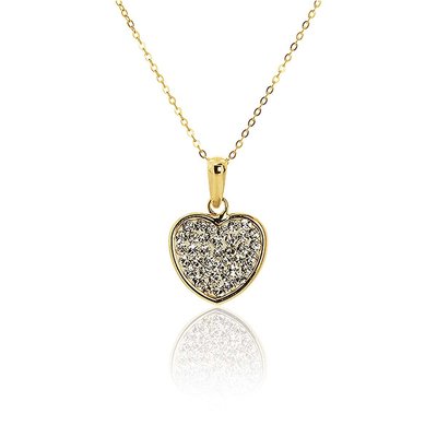 Collier en or 375 et cristal CLEOR