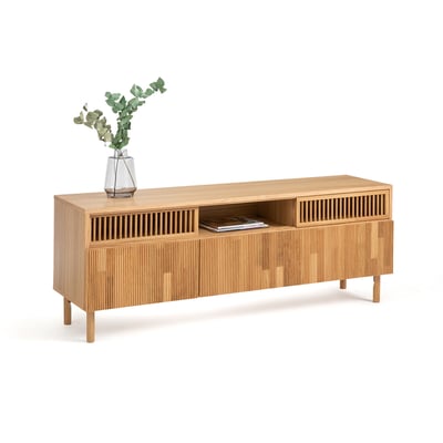Mueble de TV de roble y chapa de madera, Bilbao LA REDOUTE INTERIEURS