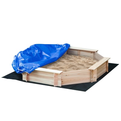 Bac à sable pour enfants Bois de sapin Bois OUTSUNNY