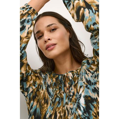 Robe plissée dorée outlet
