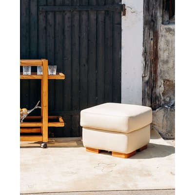Pouf en cuir Jean-Philippe N°45 - Bon état DEBONGOUT