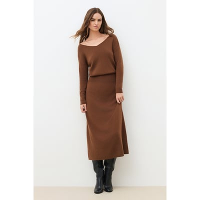 Robe longue fluide col v RGABYL CAROLL