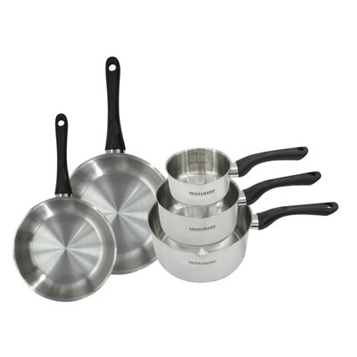 Batterie 2 poêles 20/24cm + 3 casseroles 12/16/20cm GENEVA FACKELMANN