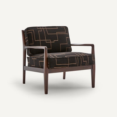 Coussins en jacquard imprimé, 62% laine, pour fauteuil DILMA AM.PM